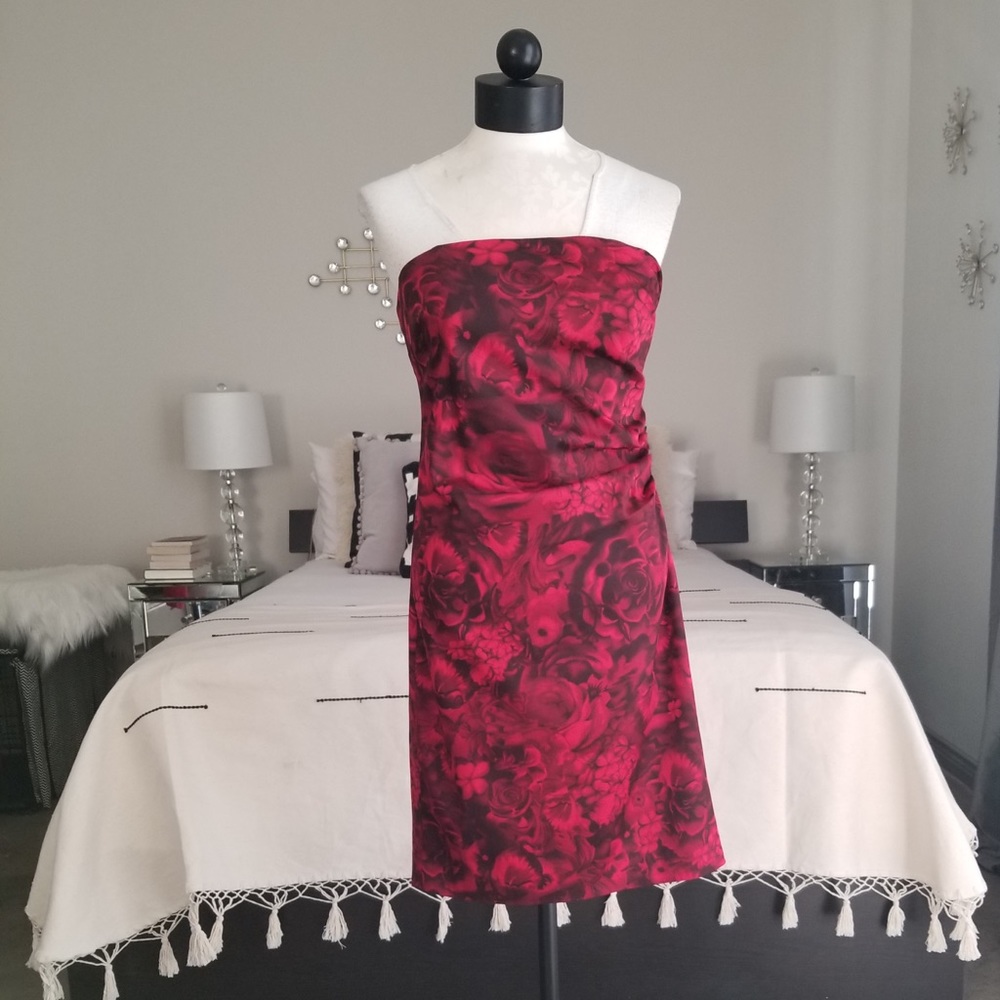 Ann Taylor Rose Strapless Dress